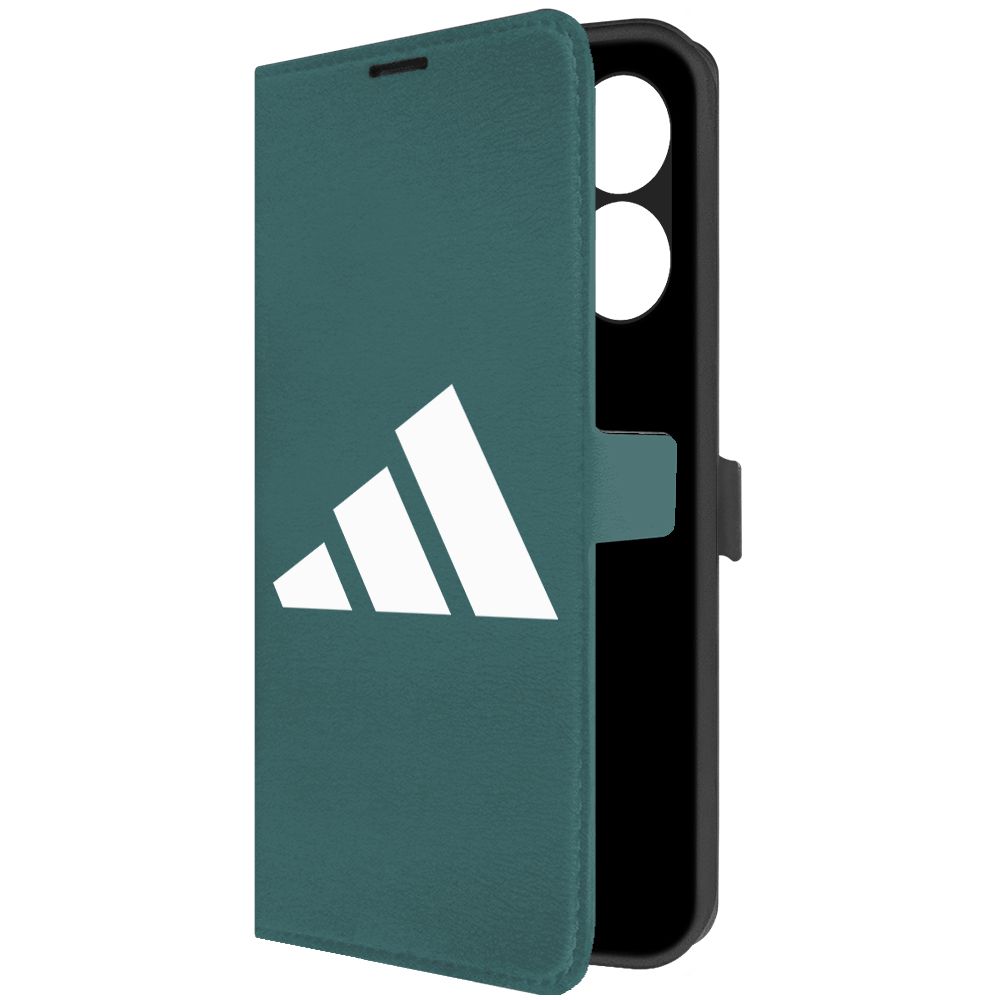 

Чехол-книжка Krutoff Eco Book для Tecno Spark 10C Adidas зелёный опал, Зеленый