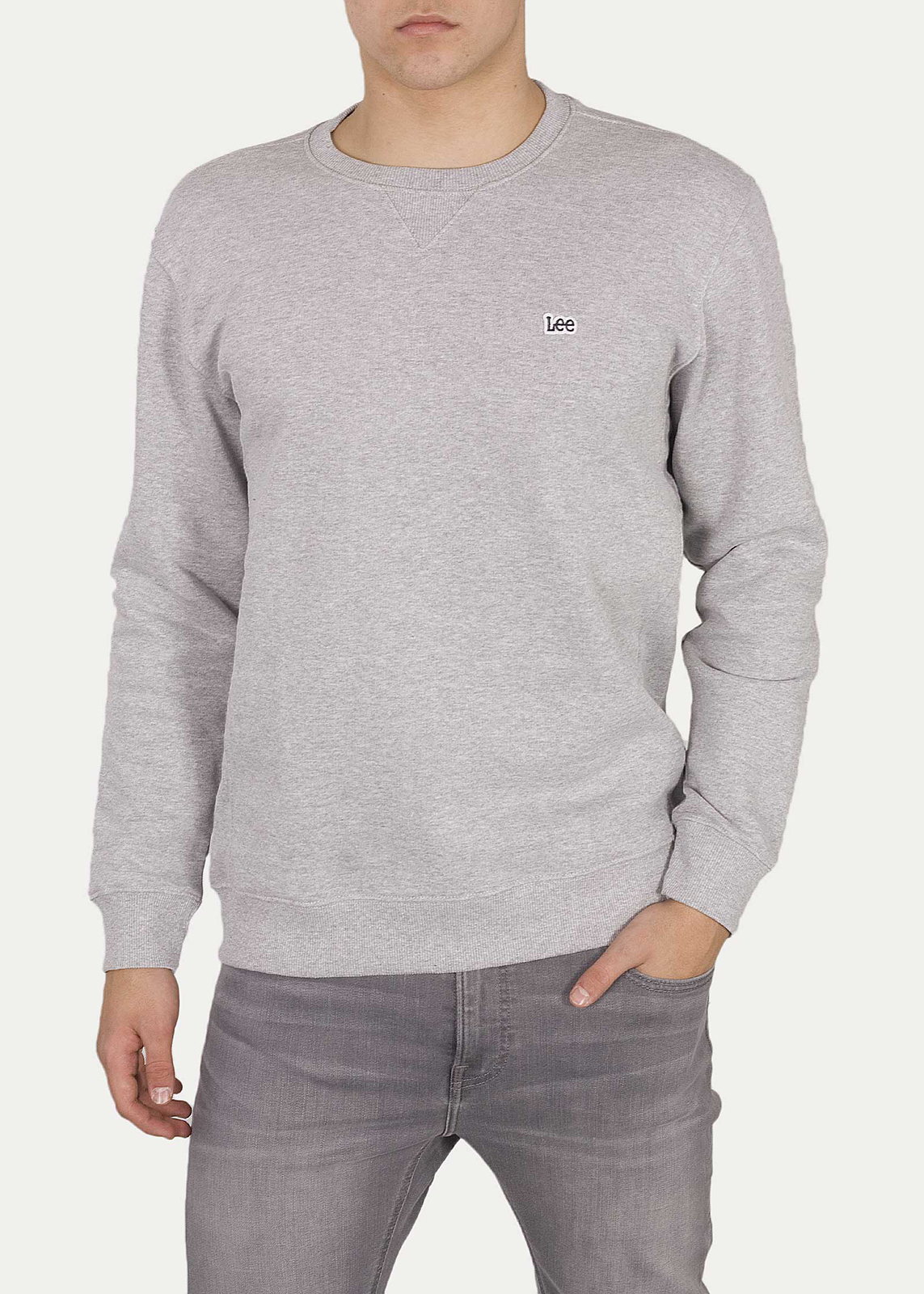 фото Свитшот мужской lee men plain crew sweatshirt серый 2xl/tal