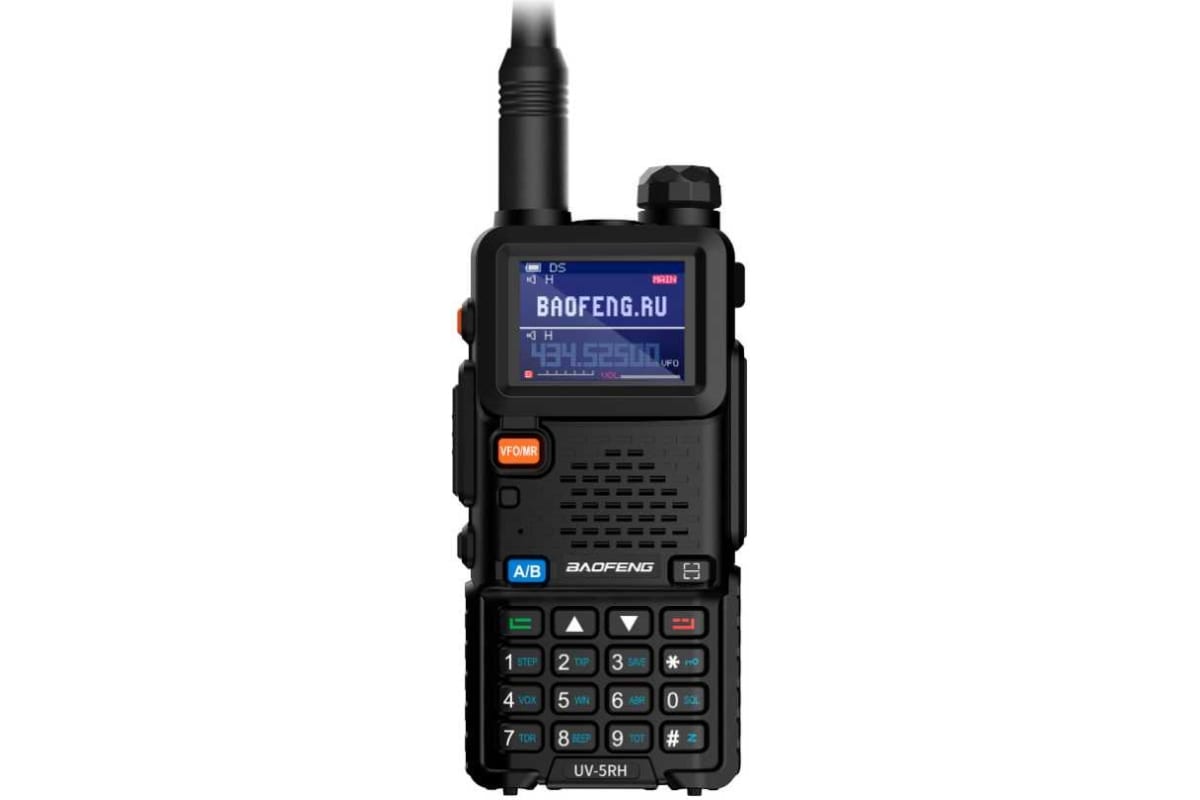 

Рация BAOFENG UV-5RH24/2500мАч ( 136-174/400-520) МГц/ 999 кан./ 10 Вт 00030058, Черный, UV-5RH24