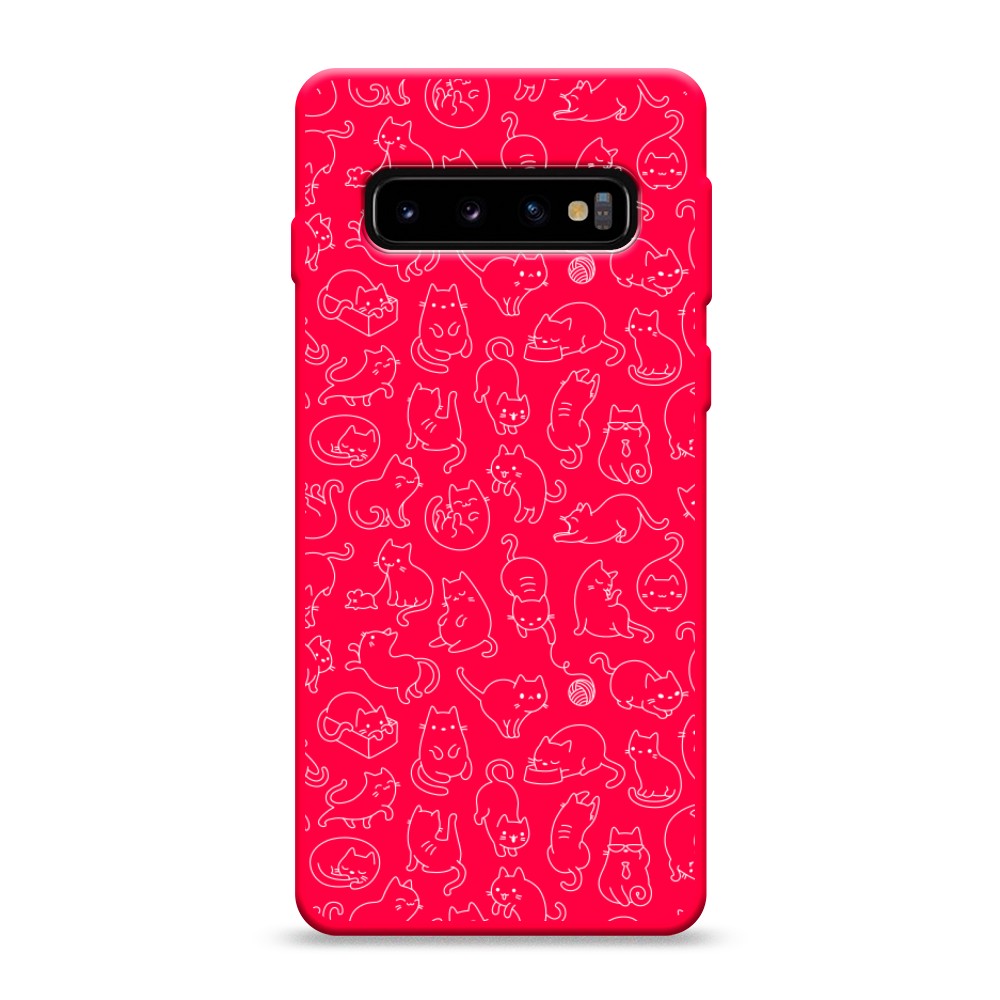 

Чехол Awog на Samsung Galaxy S10 "Шкодливые котики", Разноцветный, 27053-1