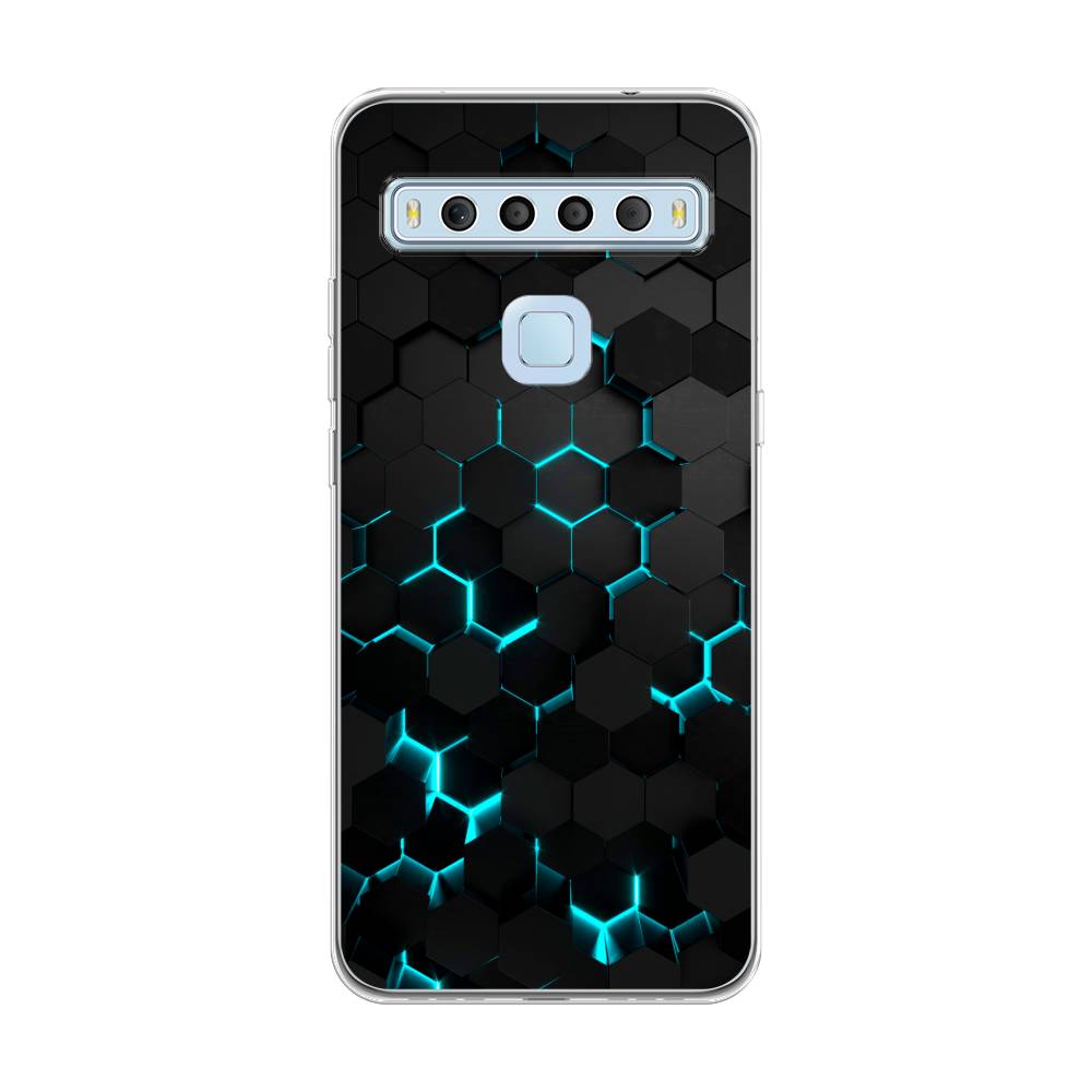 фото Чехол awog "соты бирюзовые" для tcl 10l