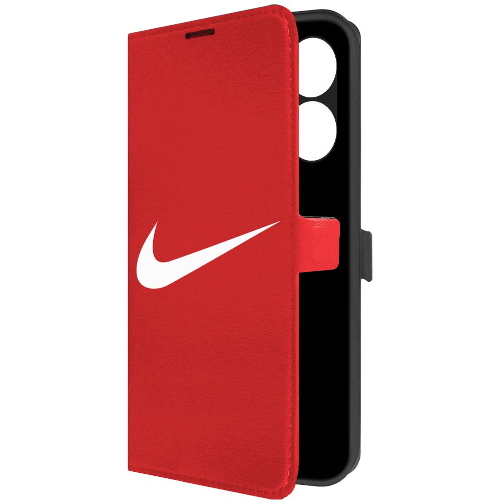 

Чехол-книжка Krutoff Eco Book для Tecno Spark 10 Nike красный