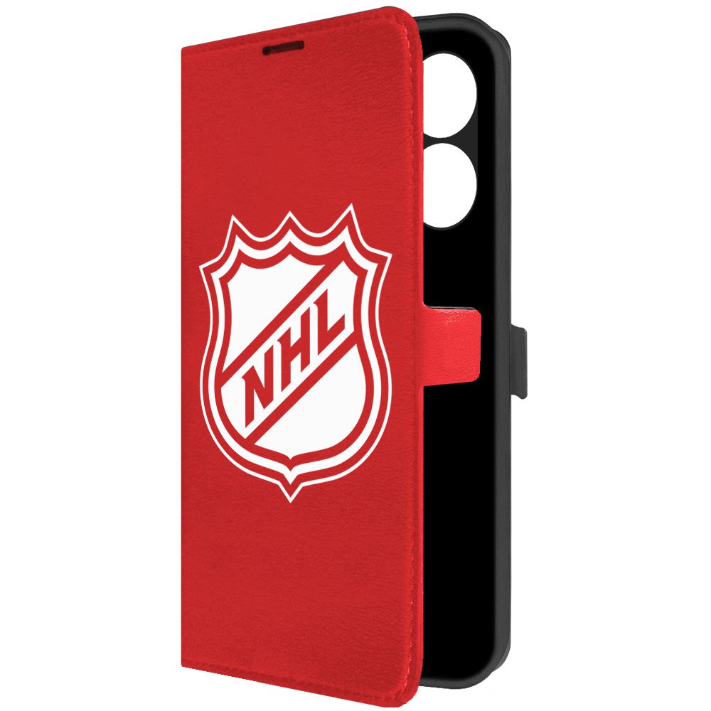 

Чехол-книжка Krutoff Eco Book для Tecno Spark 10 NHL красный