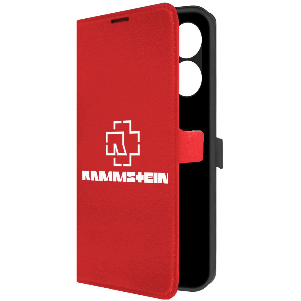 

Чехол-книжка Krutoff Eco Book для Tecno Spark 10 Rammstein красный