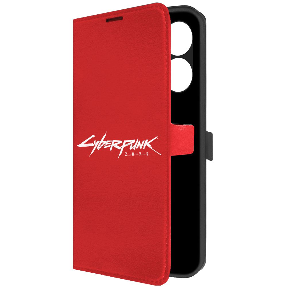 

Чехол-книжка Krutoff Eco Book для TECNO Spark 10 Сyberpunk 2077 (Киберпанк 2077) (красный)