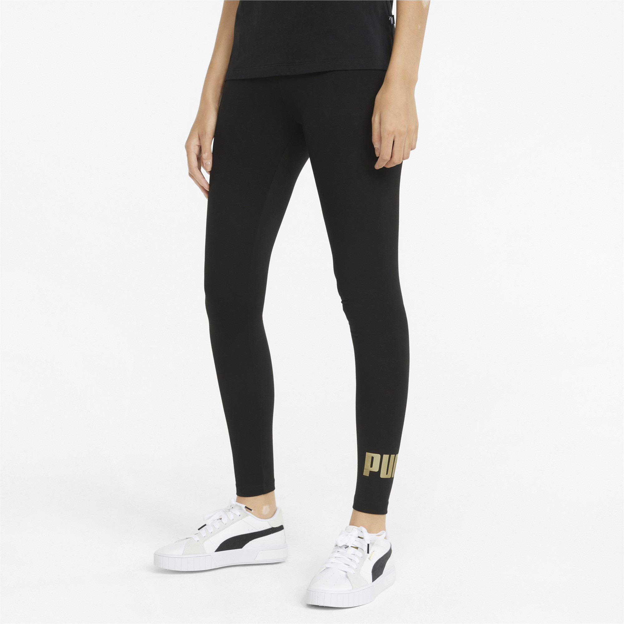 фото Леггинсы женские puma ess+ metallic leggings черные xs