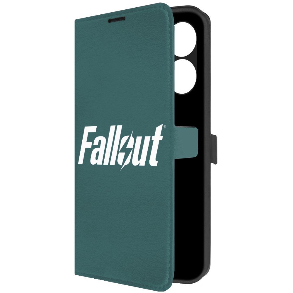 

Чехол-книжка Krutoff Eco Book для Tecno Spark 10 Fallout зелёный опал, Зеленый