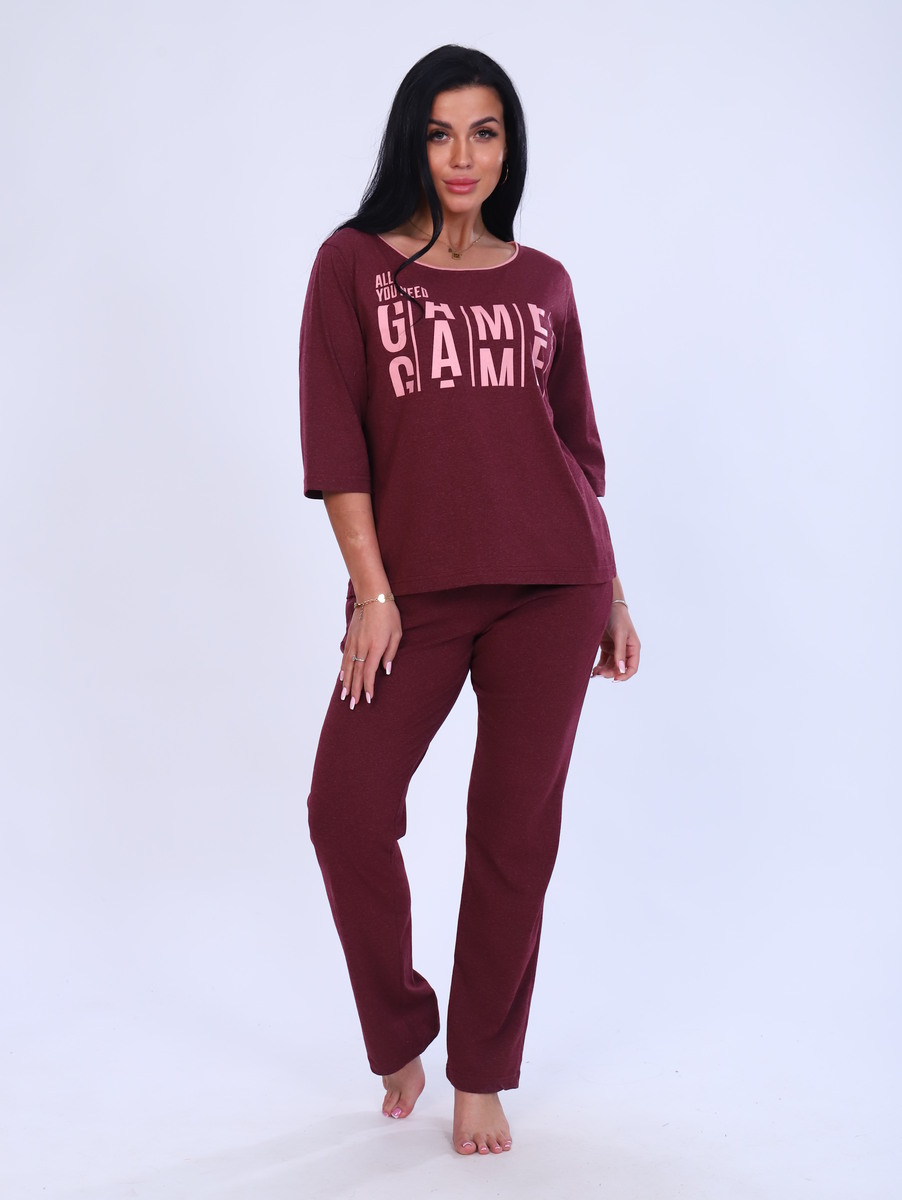

Костюм женский New Life jersey 1705/бп бордовый 56 RU, 1705/бп