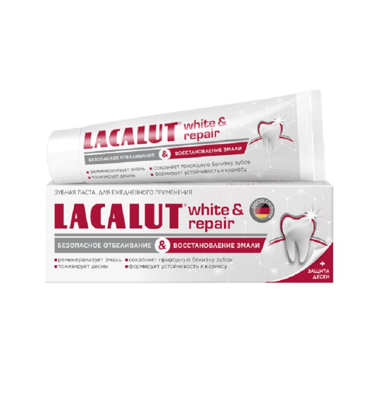 Паста зубная Lacalut White & Repair 50 мл зубная паста biorepair biorepair intensive night repair 75 мл