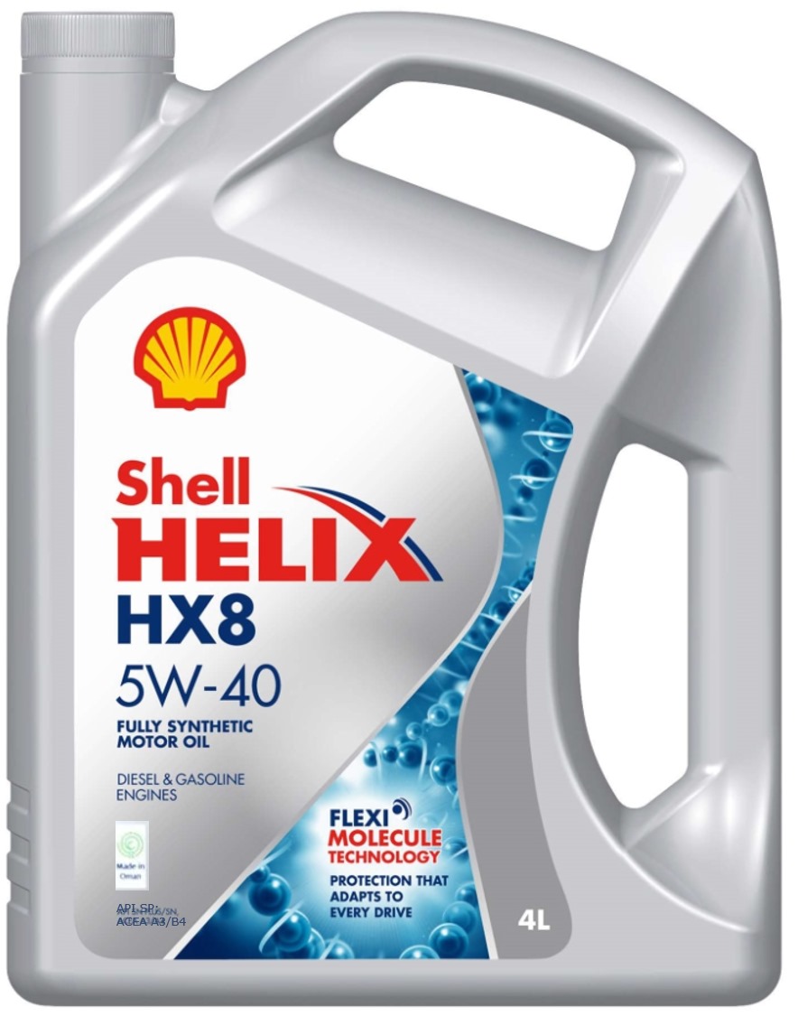 

Моторное масло Shell HELIX HX8 5W-40 Синтетическое 4 л, hx8