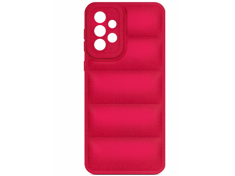 фото Чехол df для samsung galaxy a73 5g silicone дутый red sjacket-05 df-group