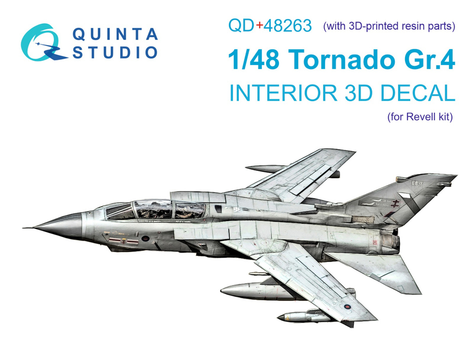 

QD48263 3D Декаль интерьера кабины Tornado GR.4 Revell с 3D-печатными деталями, Цветной