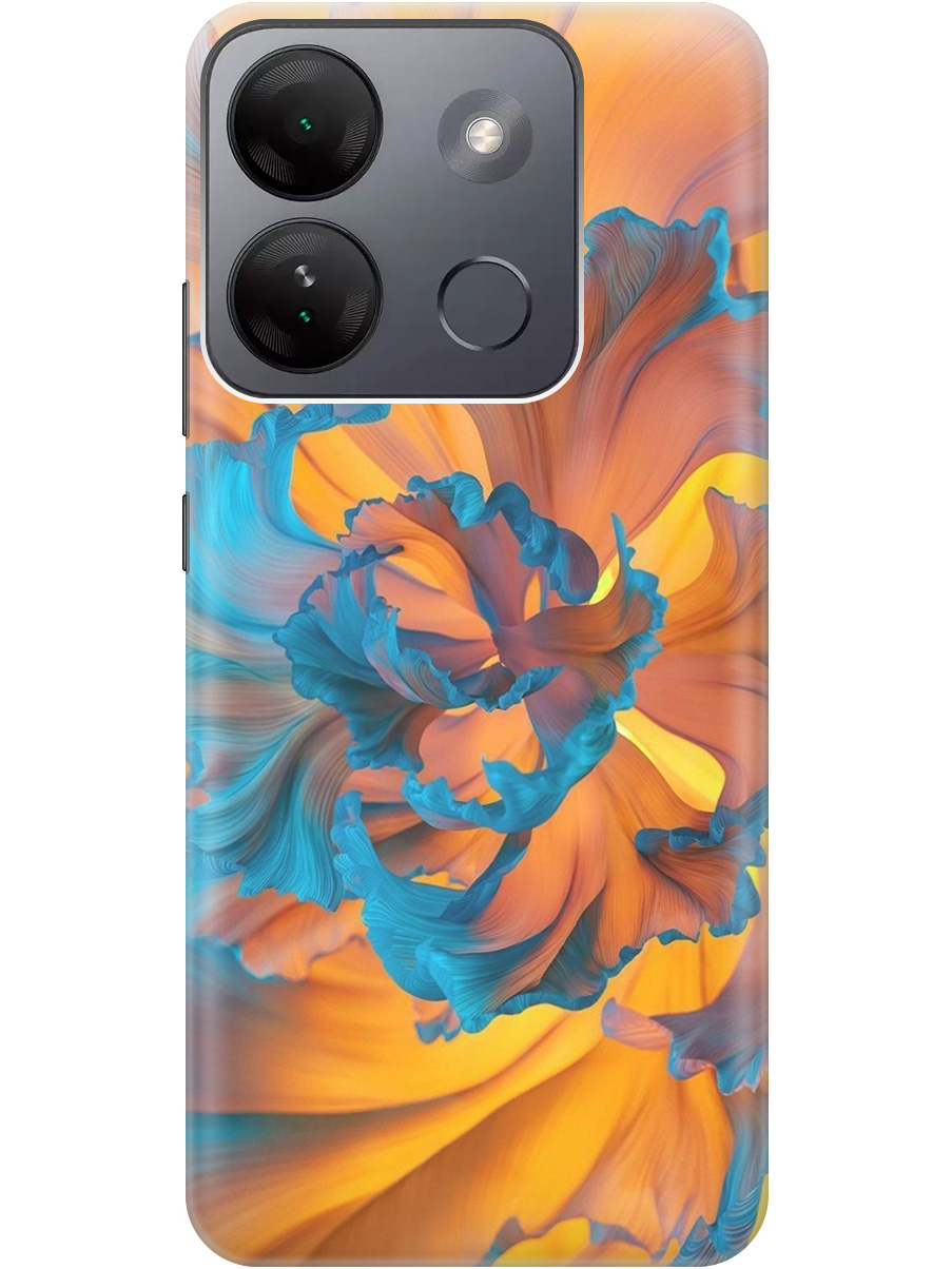 

Силиконовый чехол на Infinix Smart 7 HD с принтом "Желто-синий цветок" прозрачный, Голубой;желтый, 20010358