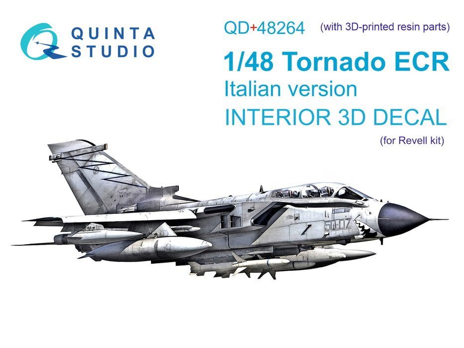 

QD48264 3D Декаль интерьера кабины Tornado ECR Italian Revell с 3D-печатными деталями, Цветной