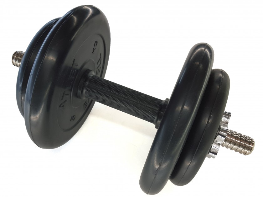 Разборная гантель MB Barbell 1 x 16,5 кг, черный