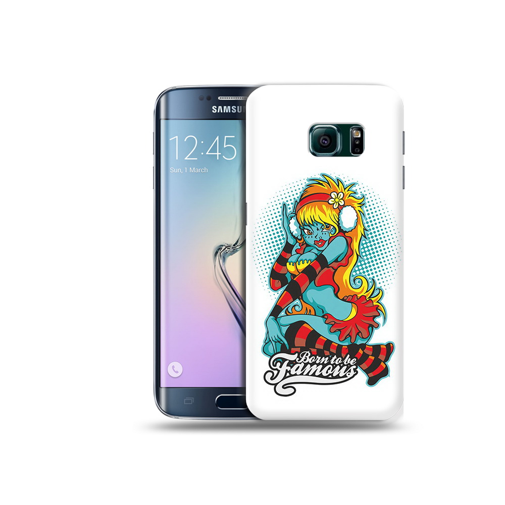 

Чехол MyPads Tocco для Samsung Galaxy S6 Edge нарисованная девушка в наушниках, Прозрачный, Tocco
