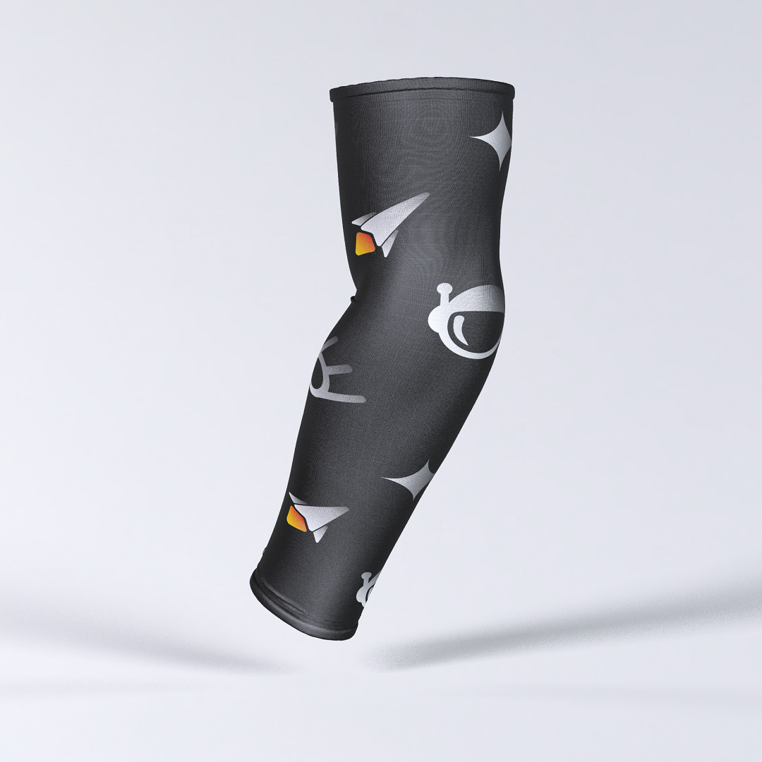 

Нарукавники унисекс Rucket GSLV Black monogram, Черный, GSLV