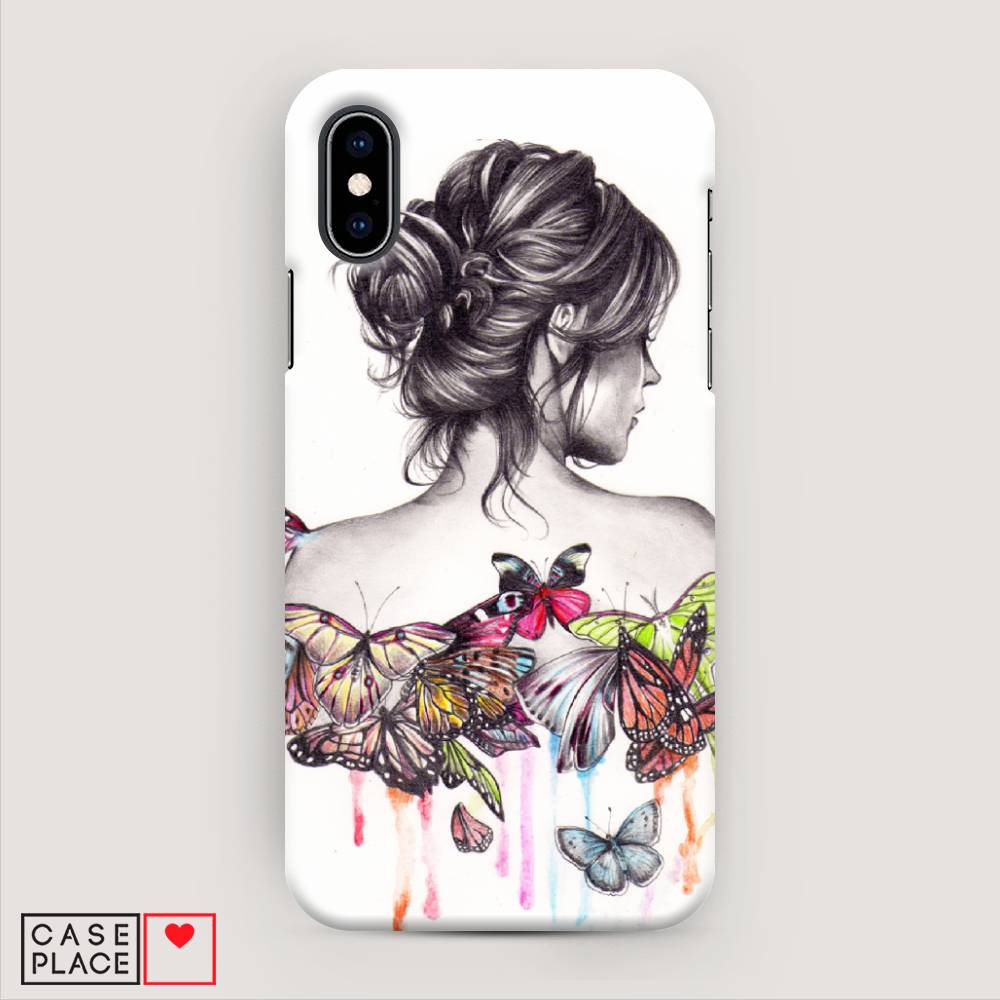 

Пластиковый чехол "Девушка с бабочками" на Apple iPhone X (10), 11020-7