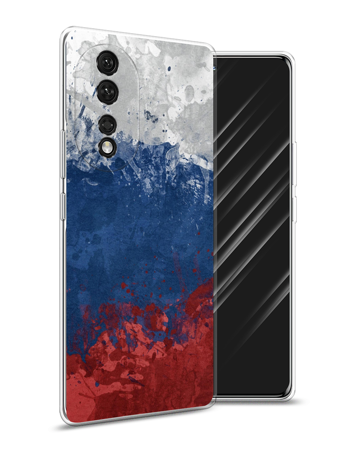 

Чехол Awog на Honor 80 "Флаг России неровный", Белый;синий;красный, 6120350-5