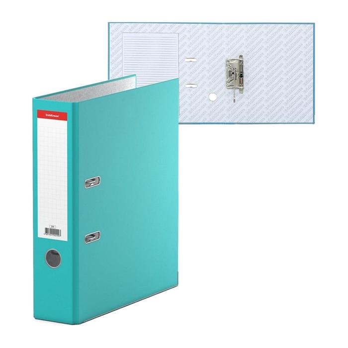 

Папка-регистратор А4, 70 мм, ErichKrause, Standard, бумвинил, с этикеткой на корешке, нижн, Бирюзовый