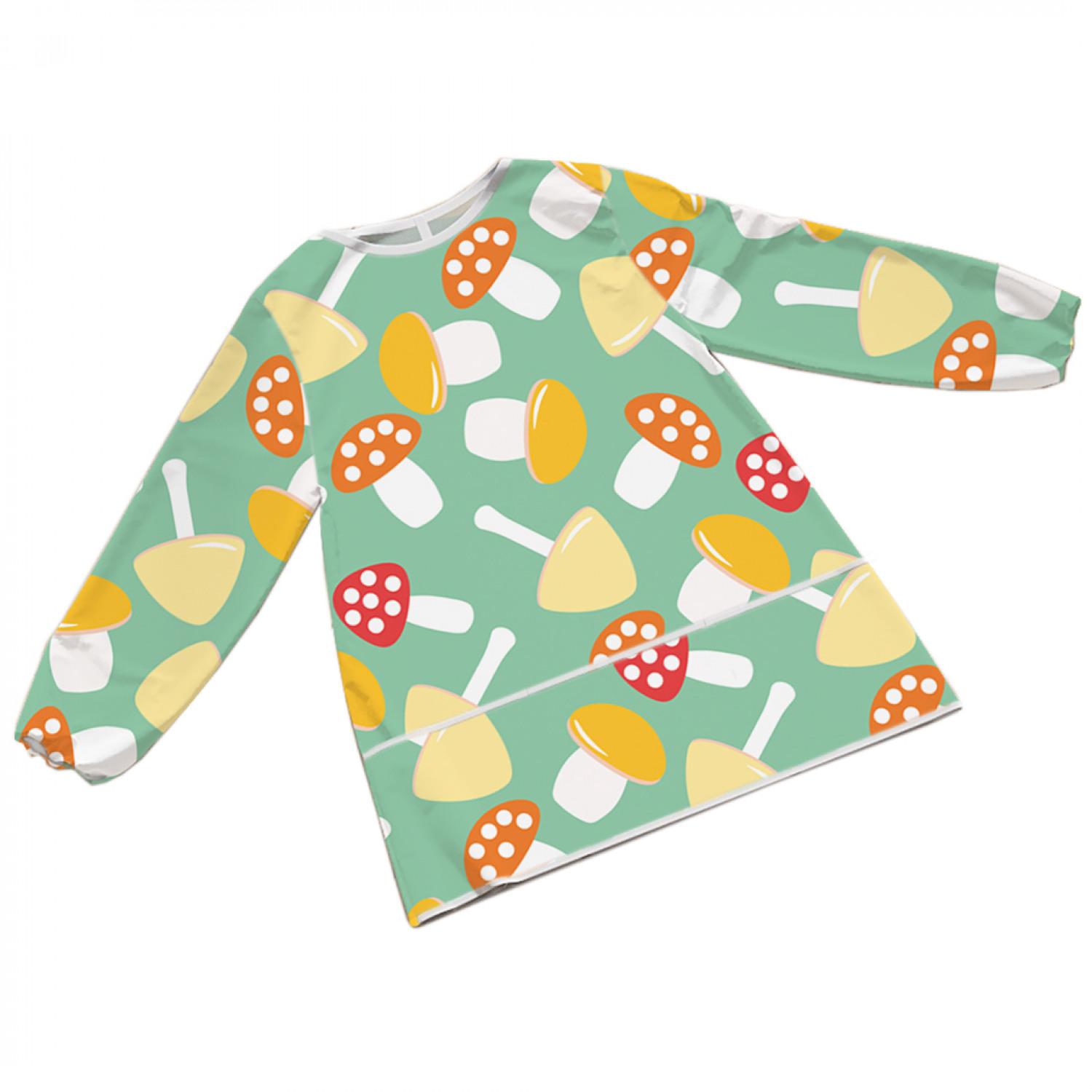 Фартук детский JoyArty Красочные мухоморы с рукавами от 1 до 2 лет