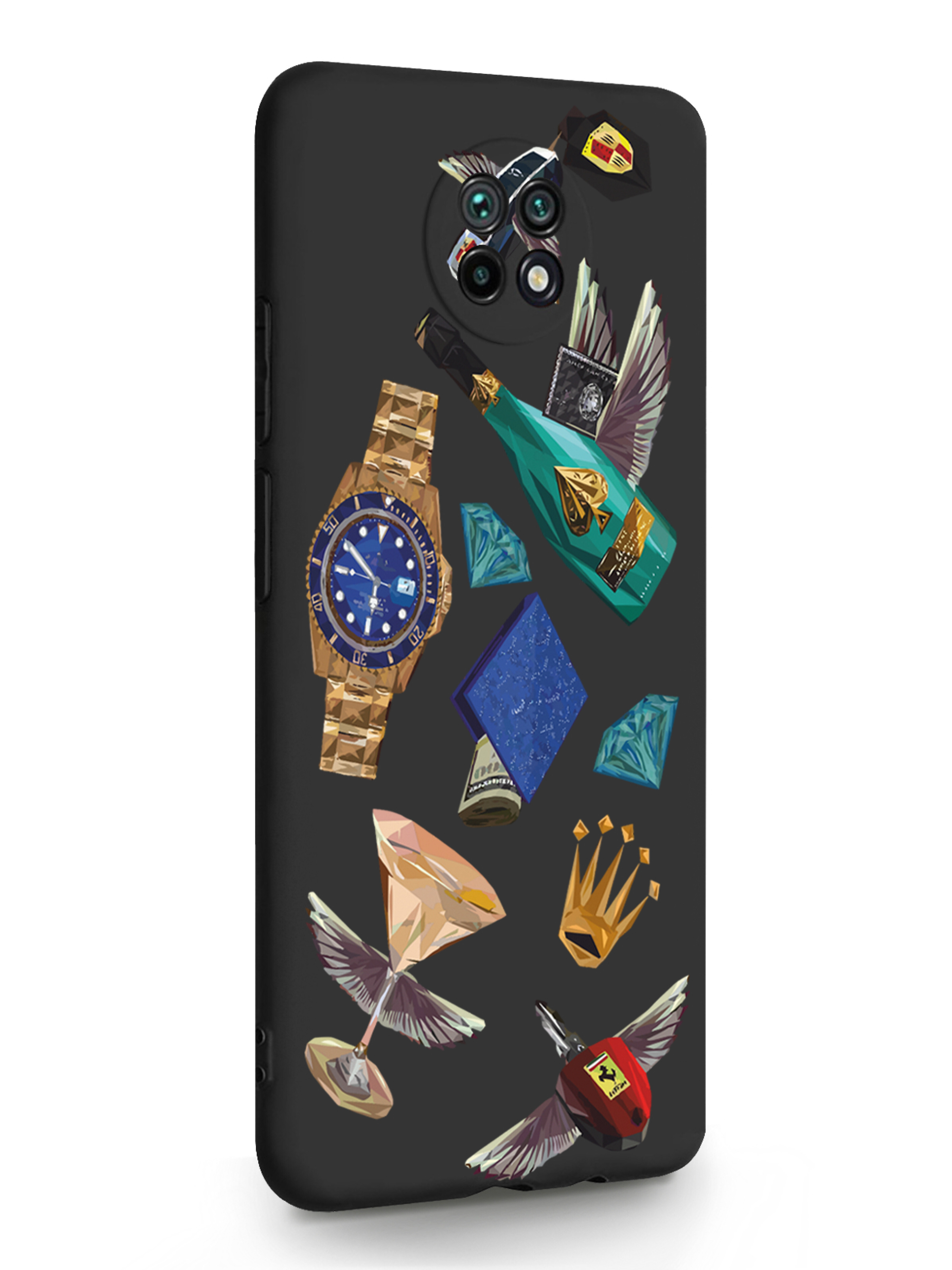 

Чехол MustHaveCase Xiaomi Redmi Note 9T Luxury lifestyle черный, Разноцветный, Xiaomi Redmi Note 9T Luxury lifestyle