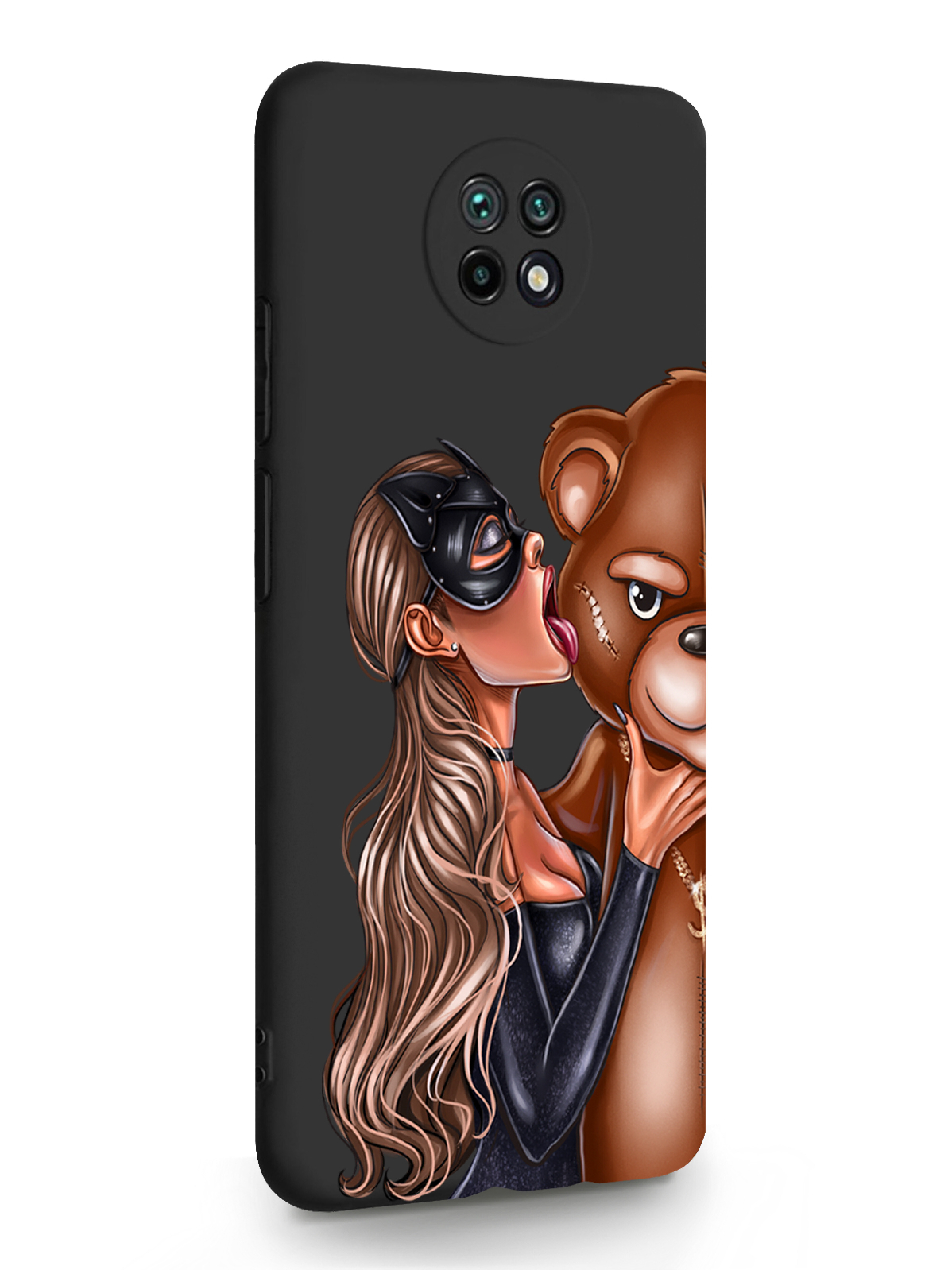 

Чехол MustHaveCase Xiaomi Redmi Note 9T Кошечка и мишка черный, Черный;коричневый, Xiaomi Redmi Note 9T Кошечка и мишка