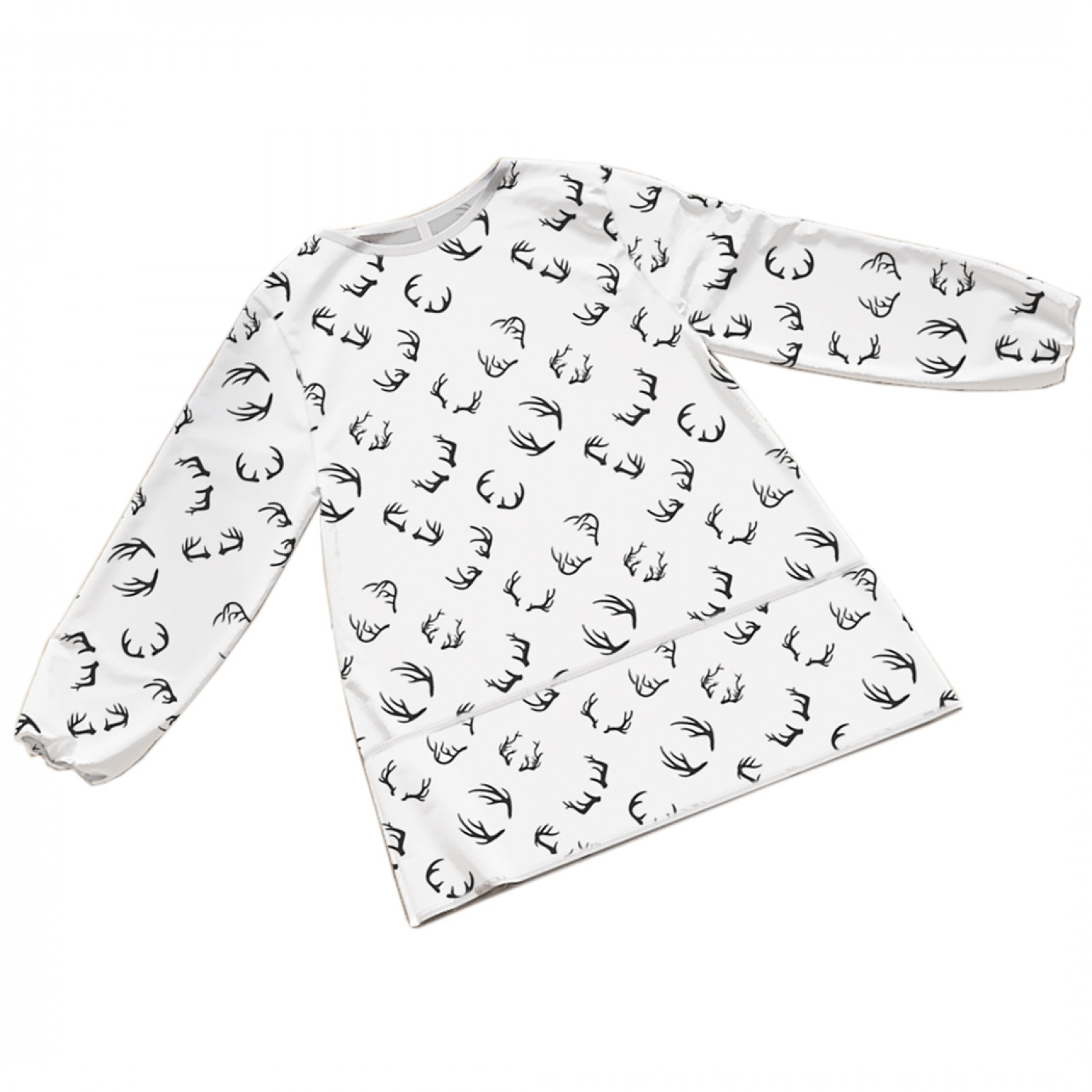 Фартук детский JoyArty Оленьи рога с рукавами от 1 до 2 лет