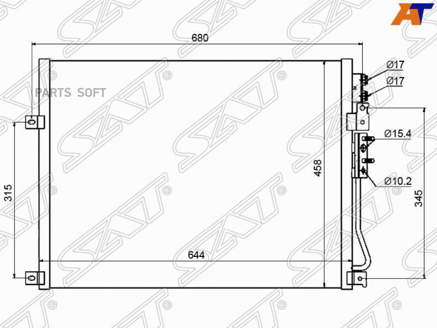 

Радиатор Кондиционера Jeep Grand Cherokee/Commander 05-10 Sat арт. ST-JP82-394-0