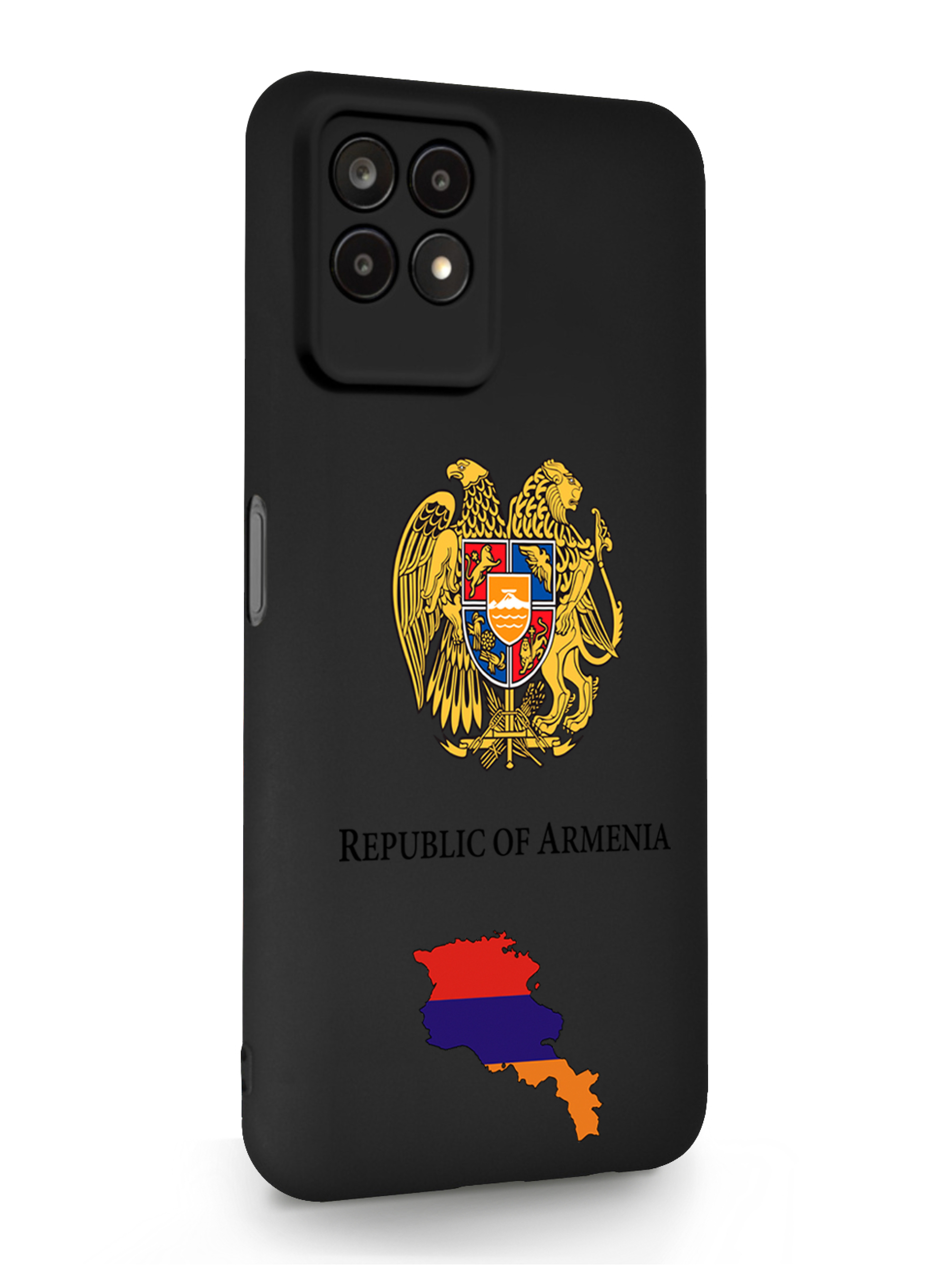 

Чехол SignumCase Realme 8i Герб Армении черный, Разноцветный, Realme 8i Герб Армении