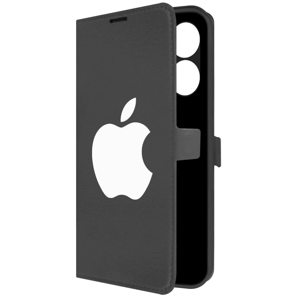 

Чехол-книжка Krutoff Eco Book для Tecno Spark 10 Apple черный