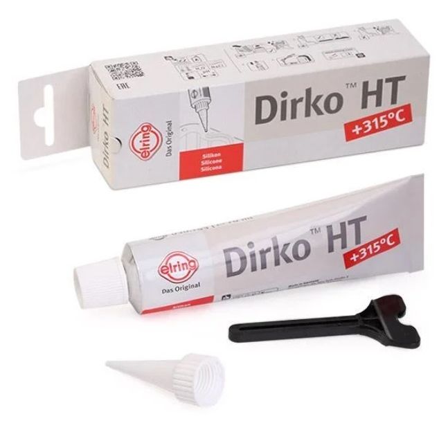 Герметик Dirko HT бежевый силиконовый 70мл (от -60С до +315С)