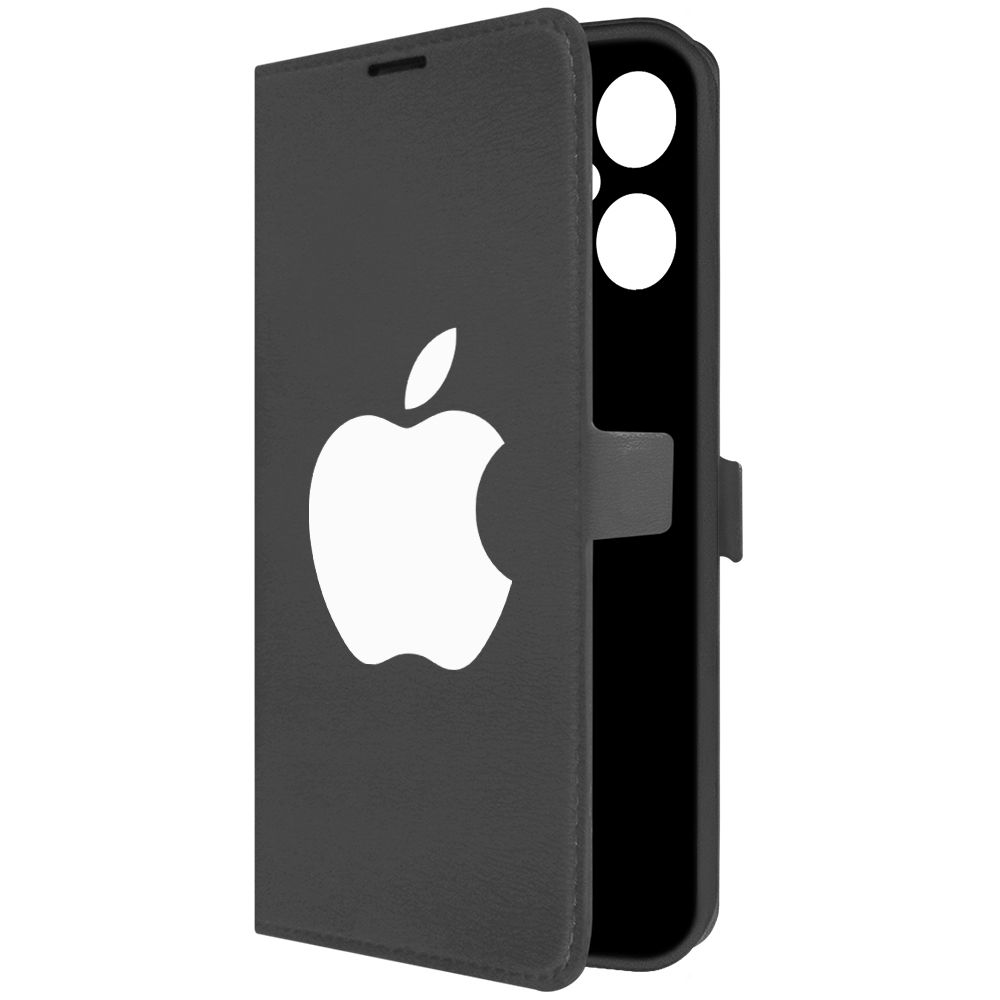 

Чехол-книжка Krutoff Eco Book для Tecno Pova Neo 3 Apple черный