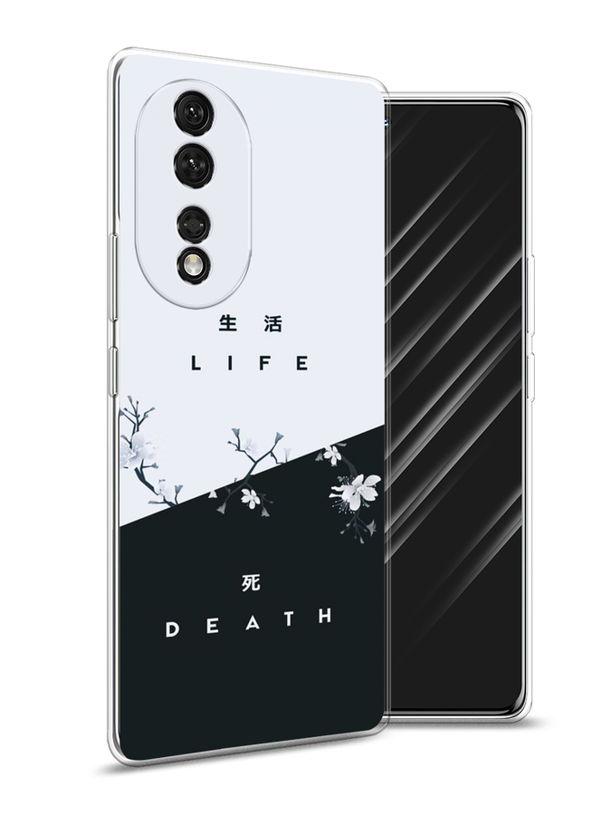 

Чехол Awog на Honor 80 "Life and death", Черный;серый, 6120350-7