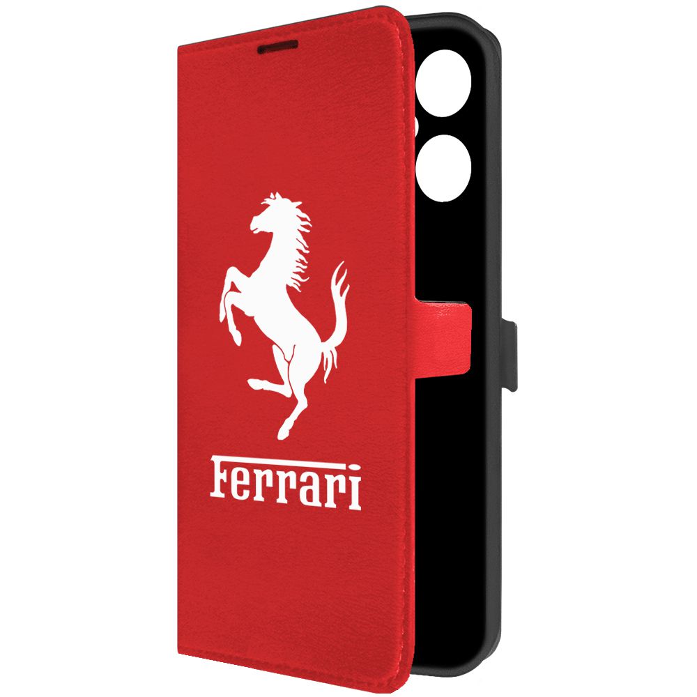 

Чехол-книжка Krutoff Eco Book для Tecno Pova Neo 3 Ferrari красный