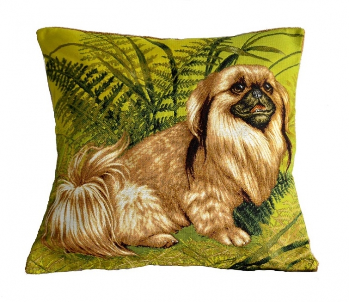 

Наволочка Декоративная Гобеленовая 45х45 "Пекинес", Бежевый;зеленый, ГОСТ-Р