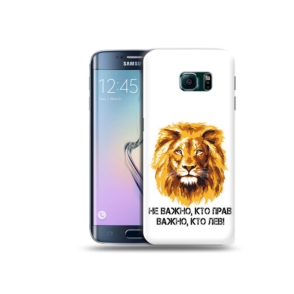 

Чехол MyPads Tocco для Samsung Galaxy S6 Edge мудрый лев, Прозрачный, Tocco