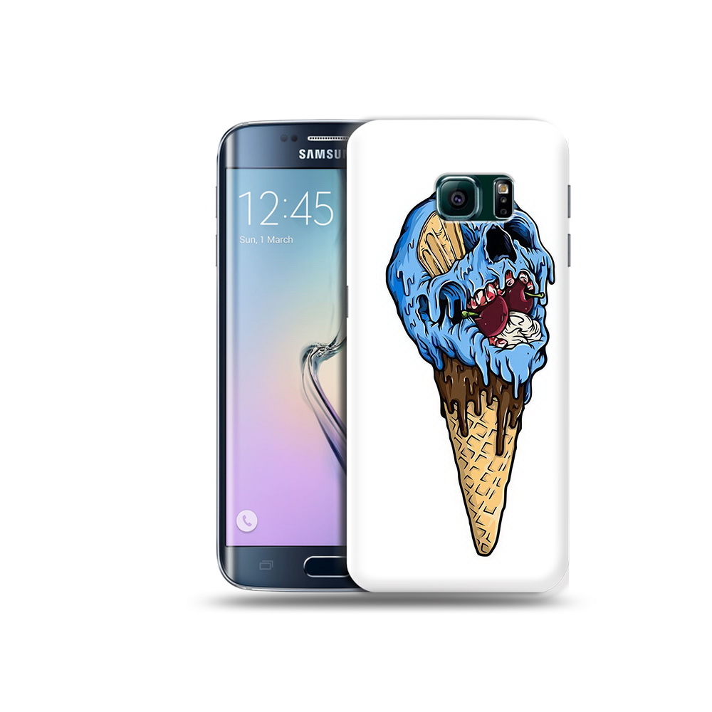 

Чехол MyPads Tocco для Samsung Galaxy S6 Edge мороженное череп, Прозрачный, Tocco