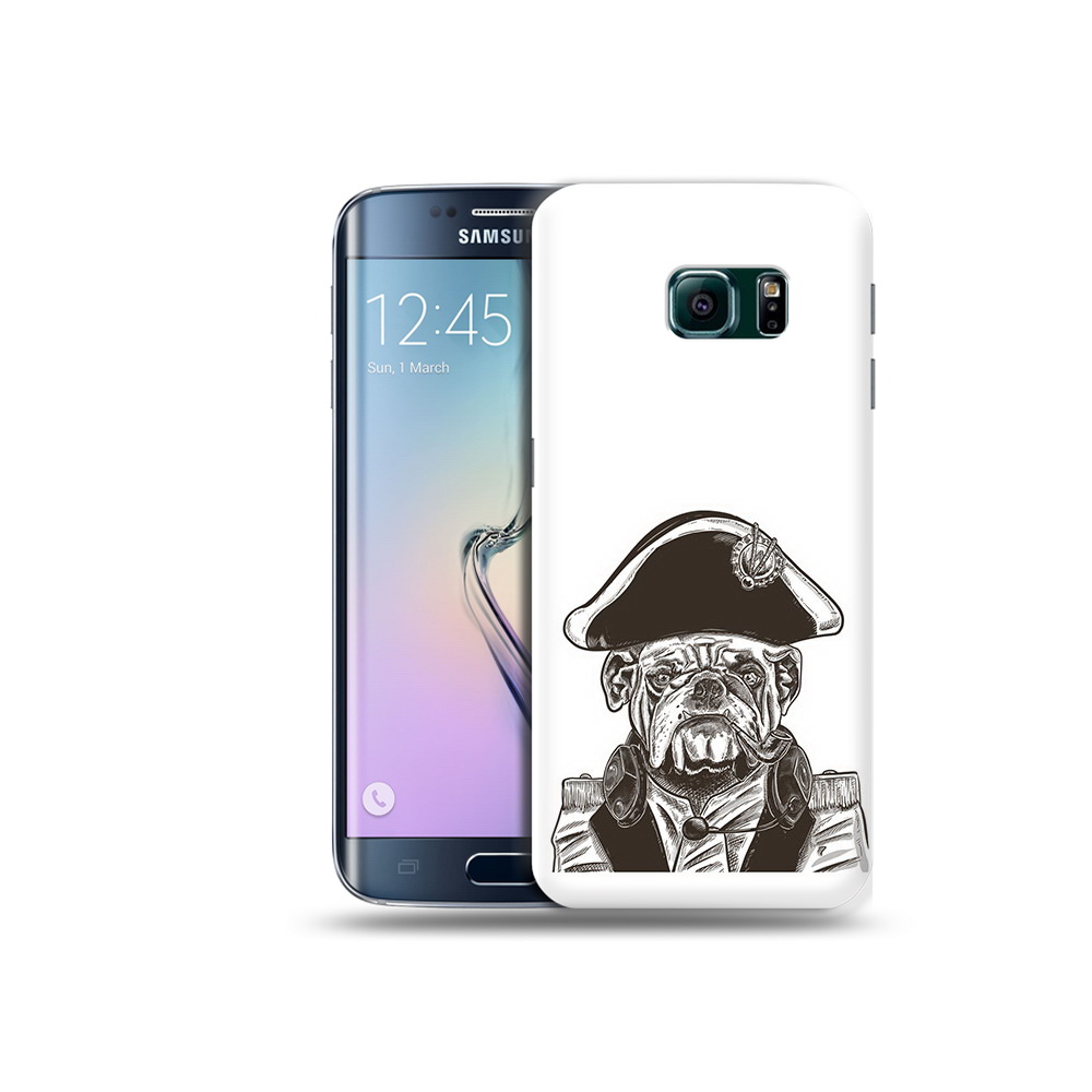 Чехол MyPads Tocco для Samsung Galaxy S6 Edge мопс генерал