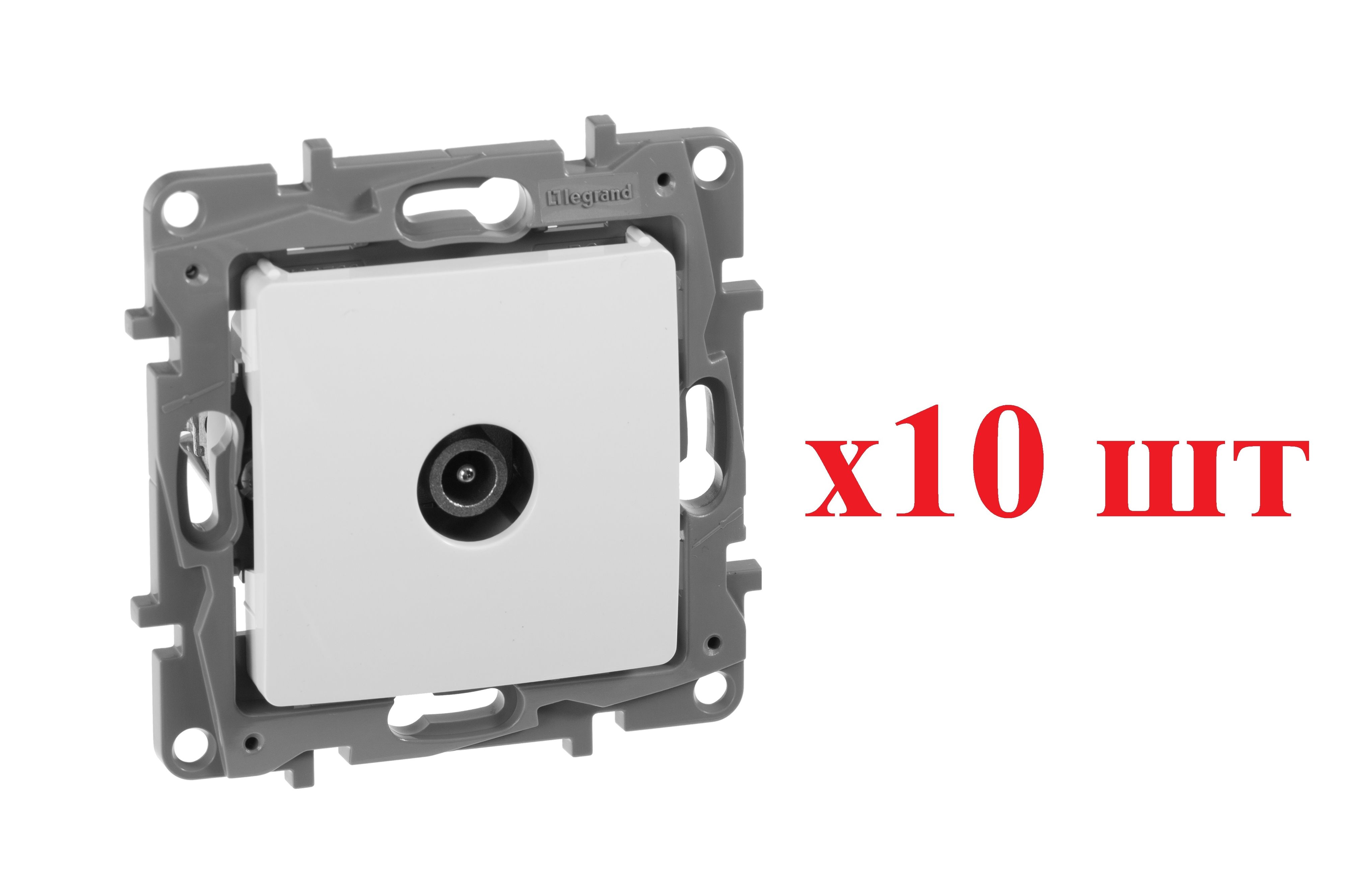 

Legrand Etika Белый Розетка TV оконечная 672265 (10шт), Etika_672265_10