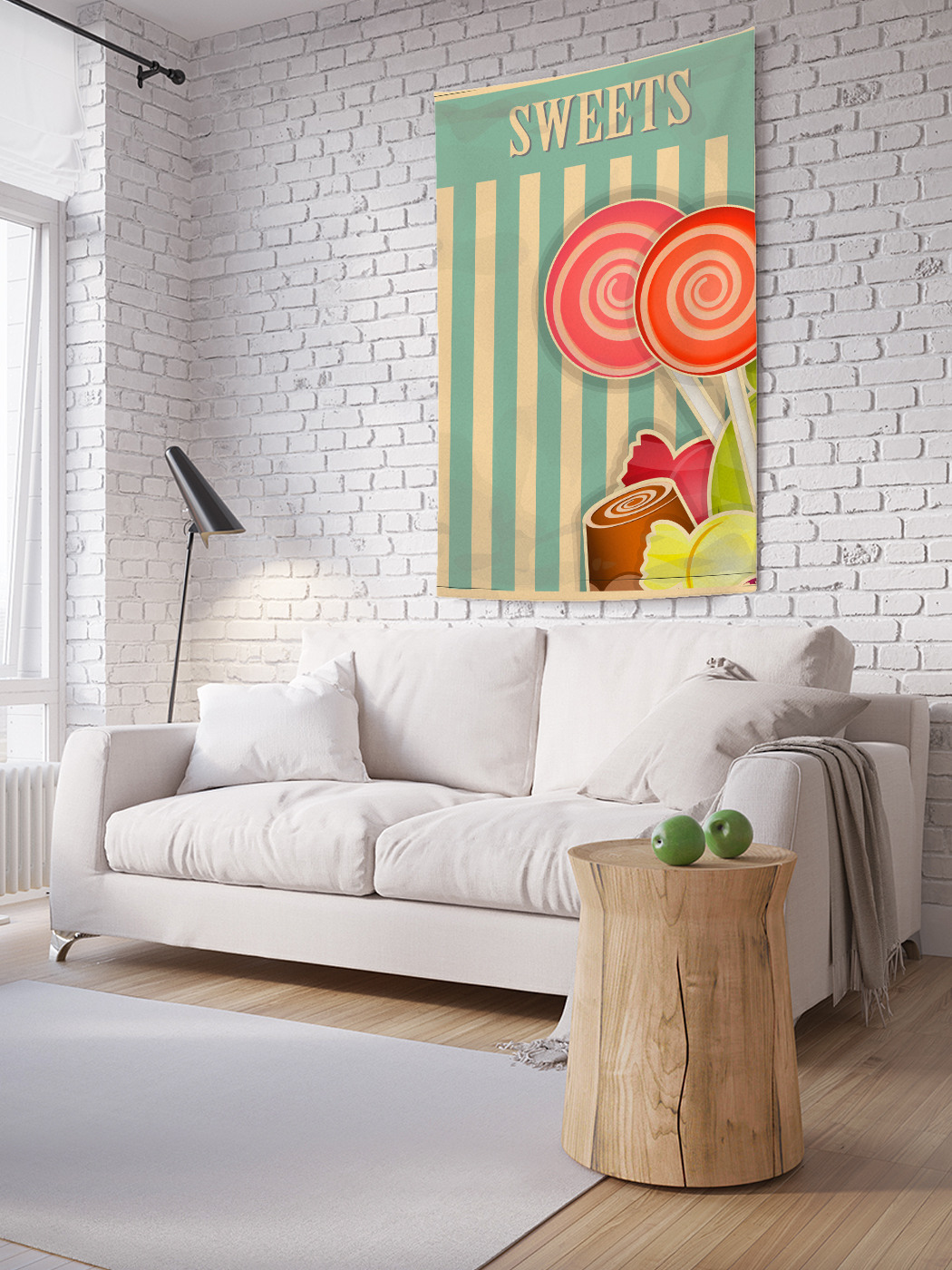 

Вертикальное фотопанно на стену JoyArty Сладкие леденцы 100x150 см, Сладкие леденцы