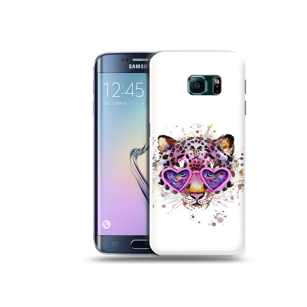 

Чехол MyPads Tocco для Samsung Galaxy S6 Edge модный леопард, Прозрачный, Tocco