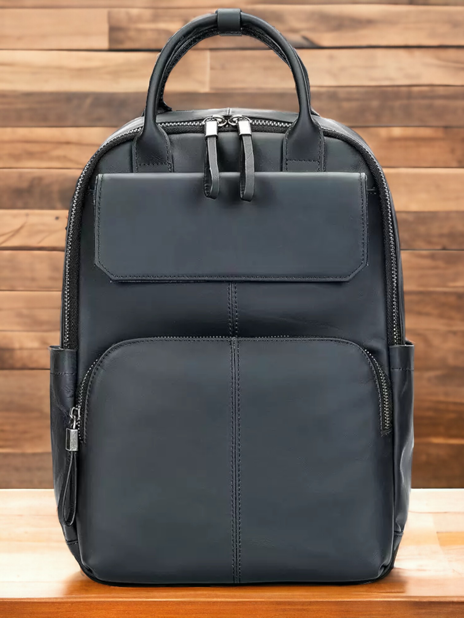 Рюкзак мужской Capri CAP-816 черный матовый, 37x26x12 см