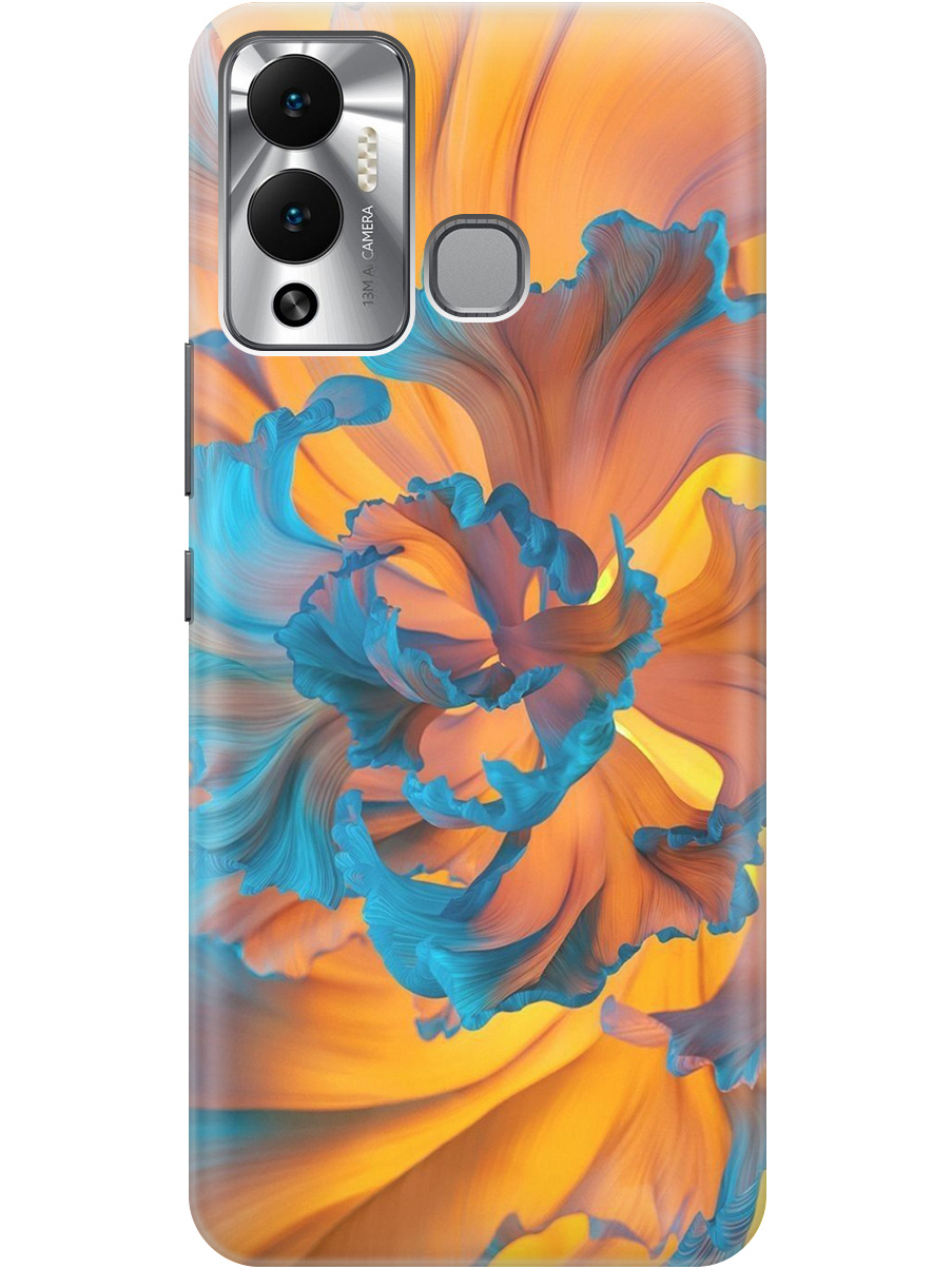 

Силиконовый чехол на Infinix Hot 12 Play NFC с принтом "Желто-синий цветок" прозрачный, Голубой;желтый, 20010337