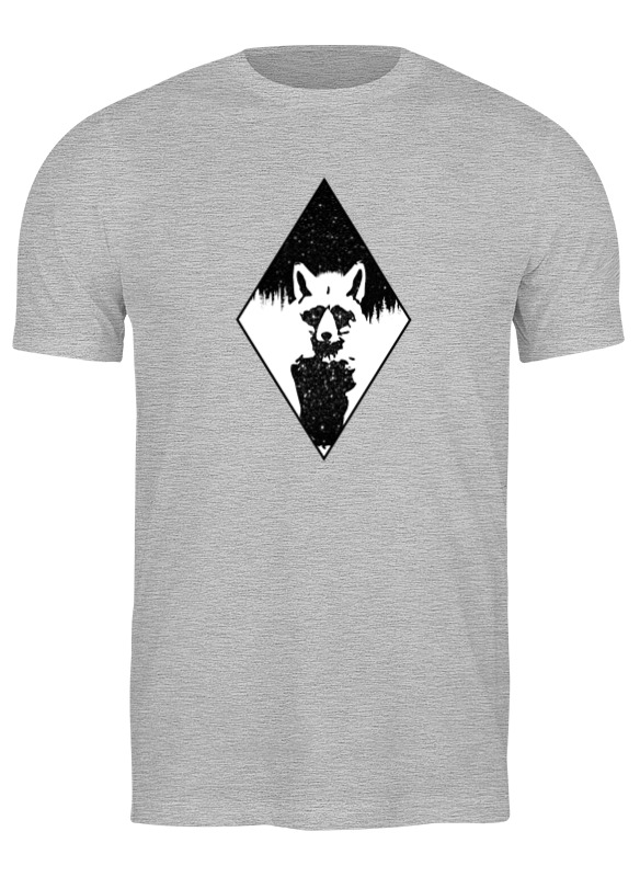 

Футболка мужская Printio Fox here серая S, Серый, Fox here
