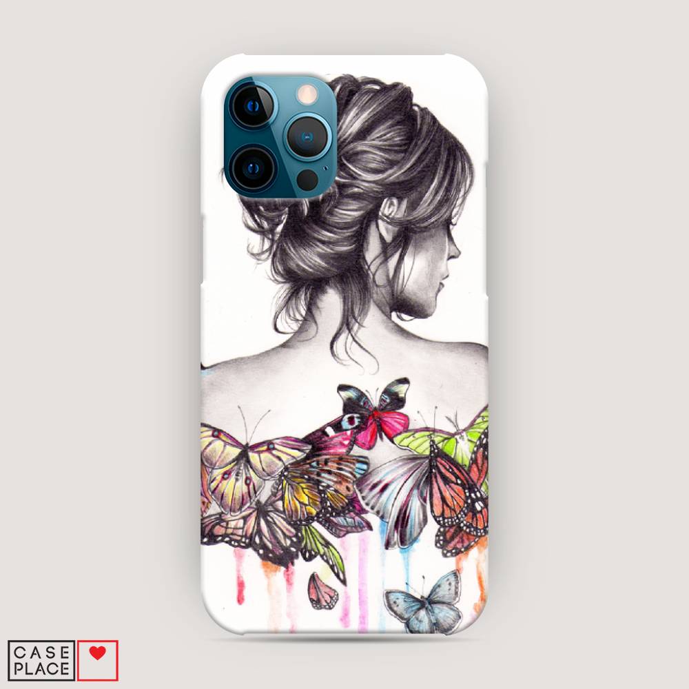 

Пластиковый чехол "Девушка с бабочками" на Apple iPhone 12 Pro Max, 12720-7