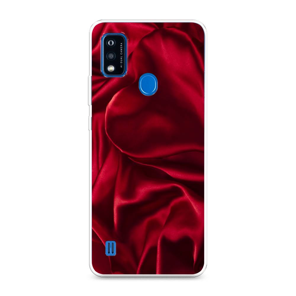 фото Силиконовый чехол "текстура красный шелк" на zte blade a51 awog