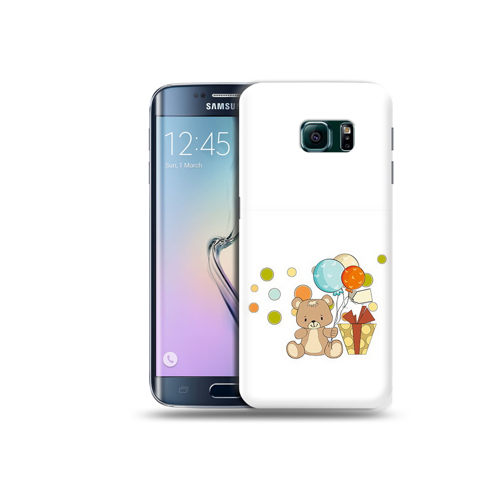 

Чехол MyPads Tocco для Samsung Galaxy S6 Edge медвеженок с подарком, Прозрачный, Tocco
