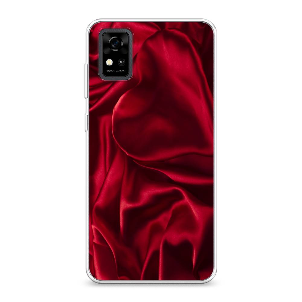 фото Силиконовый чехол "текстура красный шелк" на zte blade a31 awog