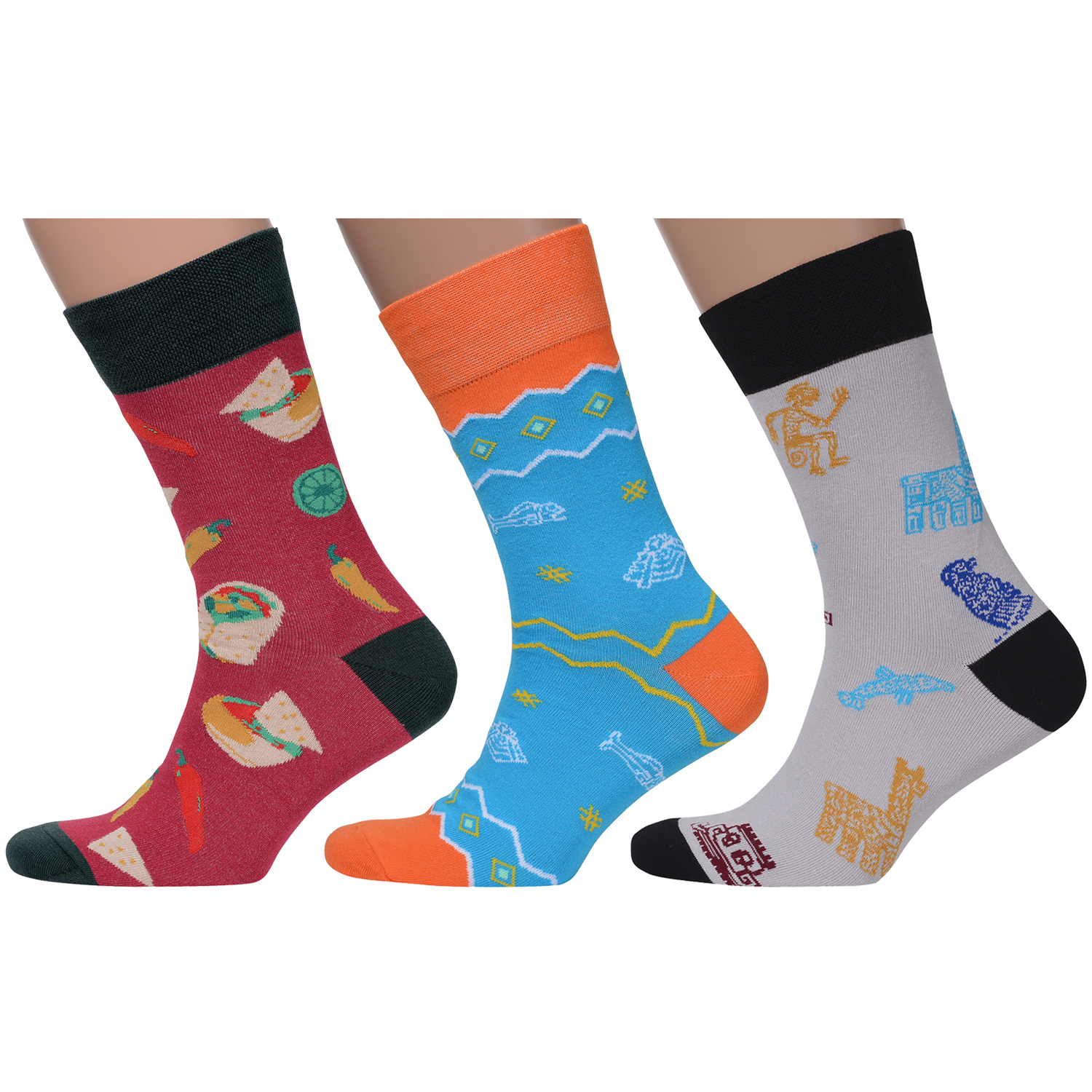 

Комплект носков мужских MoscowSocksClub msk3-М37 разноцветных 29, msk3-М37